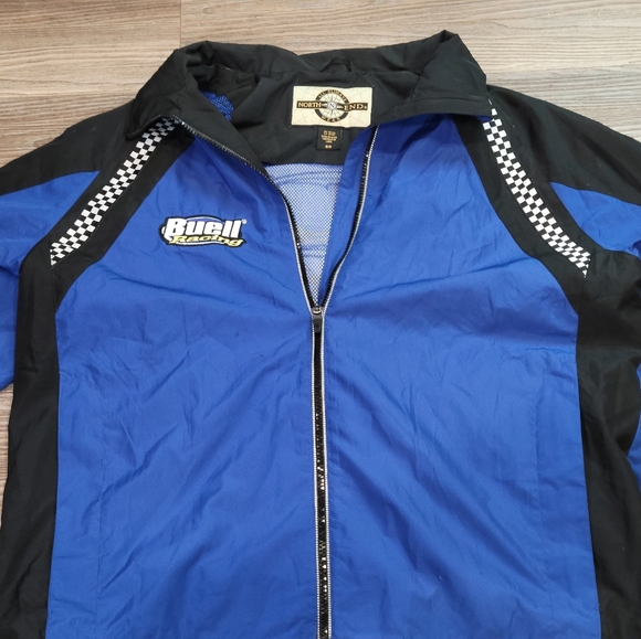 Buell Racing, North End All Climate Wear Zip-Up Windbreaker Embroidered Logos - Picture 8 of 16